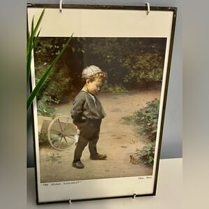 Paul Peel “The Young Biologist” Vintage Art Reproduction Framed